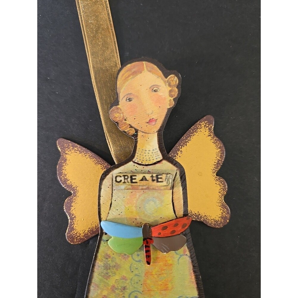 2009 Demdaco The Kelly Rae Roberts Collection ‘Create’ Butterfly Ornament Hang - Picture 2 of 9